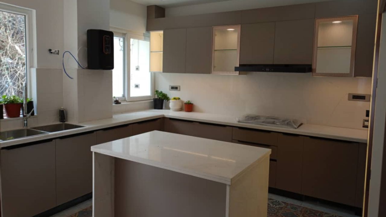 L Shaped Modular Kitchen
